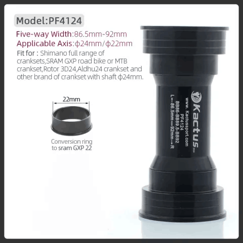 KACTUS PF41 Ceramic Bottom Bracket - for Shimano 24mm - Low Friction - For Bike BB86/92