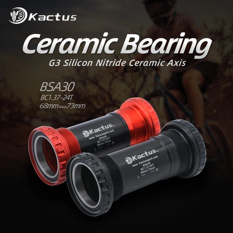 KACTUS BSA30 Threads Bottom Bracket 68/73mm Shell - Fits SRAM 30mm Cranks in BSA Frames