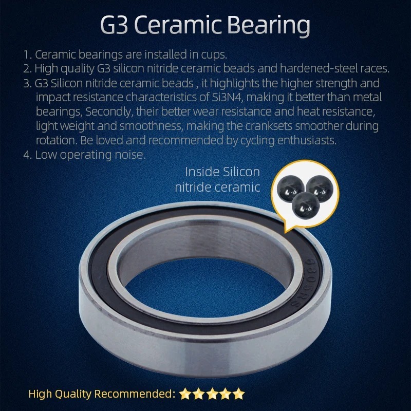 KACTUS PF41 Ceramic Bottom Bracket丨for Shimano 24mm丨For Bike BB86/92丨Low Friction