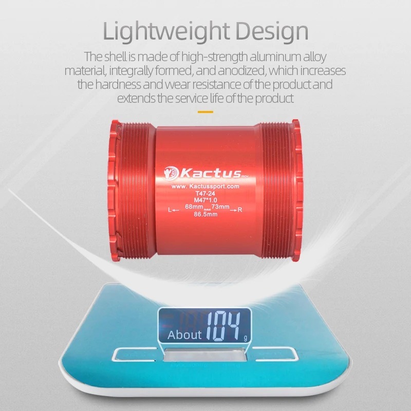 KCATUS T47-24 Bicycle BB 86.5mm shell ceramic bottom bracket - fit for Shimano 24mm Crankset - For Threaded Frames