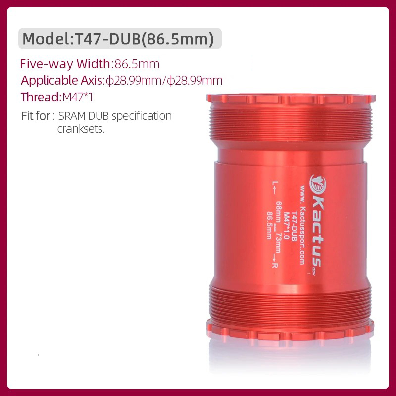 KACTUS T47DUB Bottom Bracket  Ceramic 86.5mm Shell - Threaded for Gravel/road - fit for SRAM DUB