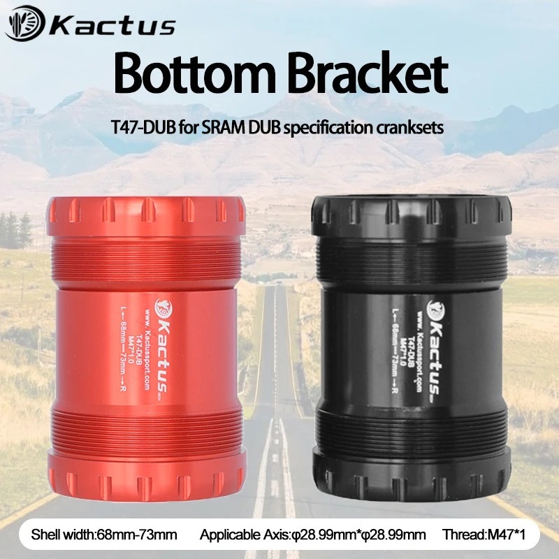 已修改完成KACTUS T47 DUB Bottom Bracket Ceramic - Threaded BB for SRAM DUB Cranksets - Fits 68/73mm Shell