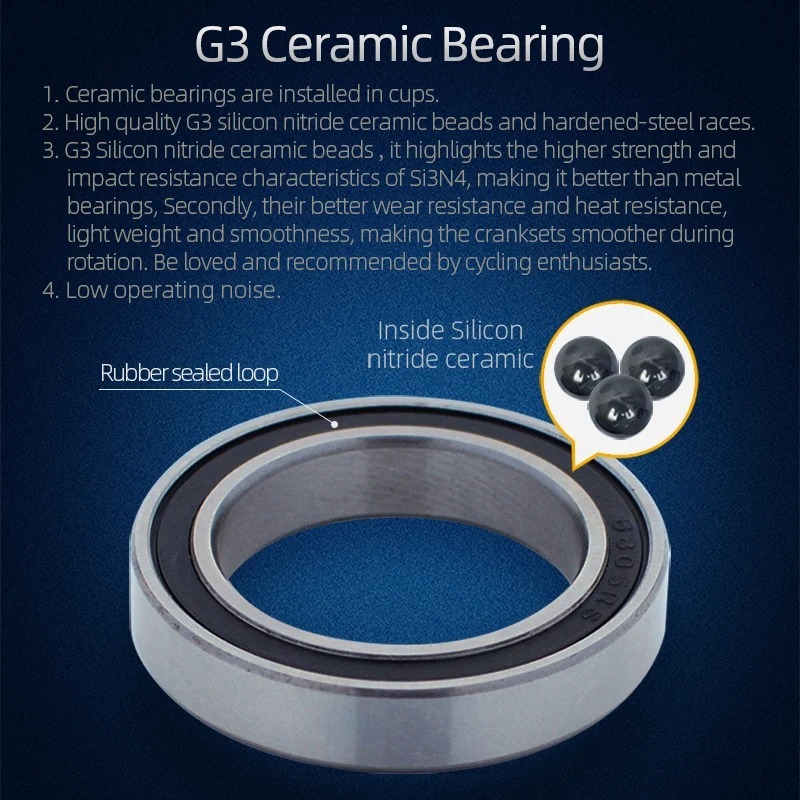 已修改完成KACTUS T47 DUB Bottom Bracket Ceramic - Threaded BB for SRAM DUB Cranksets - Fits 68/73mm Shell