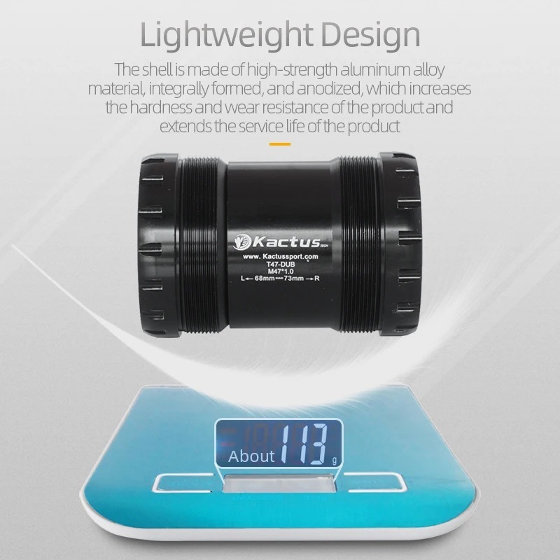 已修改完成KACTUS T47 DUB Bottom Bracket Ceramic - Threaded BB for SRAM DUB Cranksets - Fits 68/73mm Shell