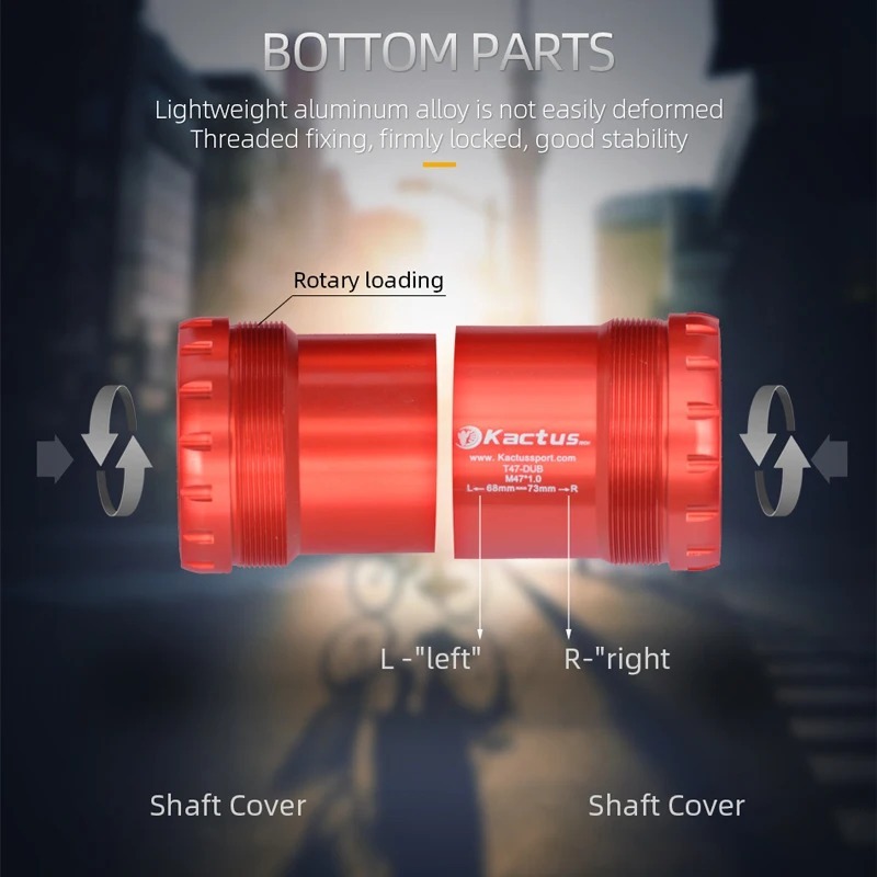 已修改完成KACTUS T47 DUB Bottom Bracket Ceramic - Threaded BB for SRAM DUB Cranksets - Fits 68/73mm Shell