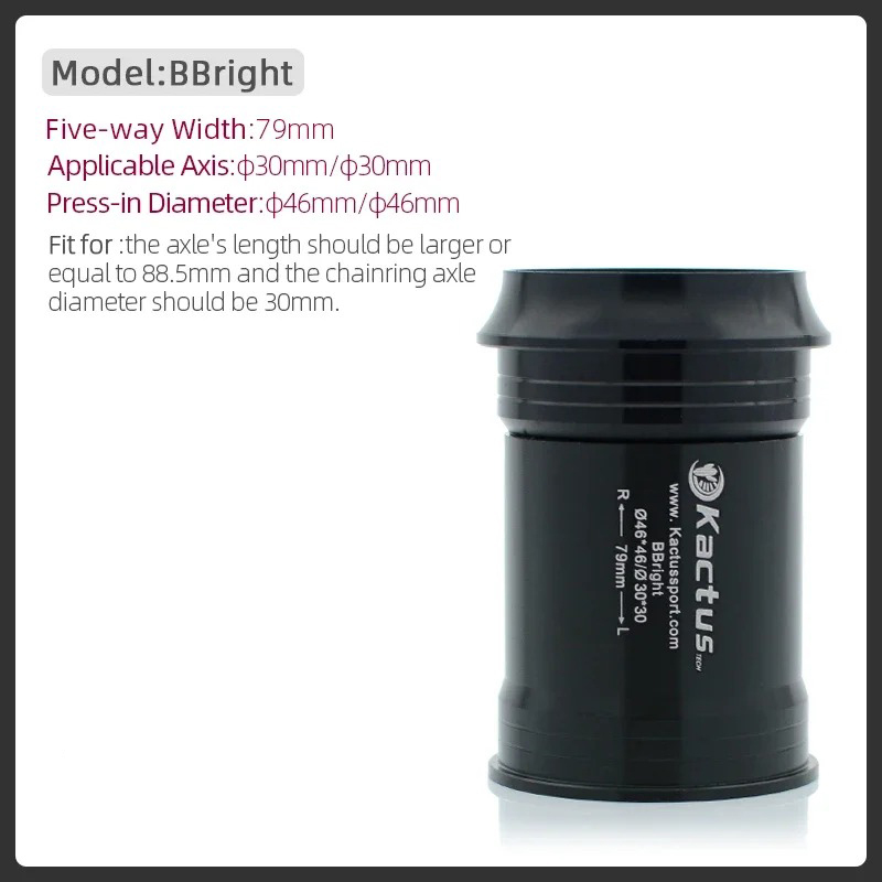 不修改完成KACTUS BB79-30 Ceramic Bottom Bracket - Press-Fit for Cervelo - for 30mm axis crankset