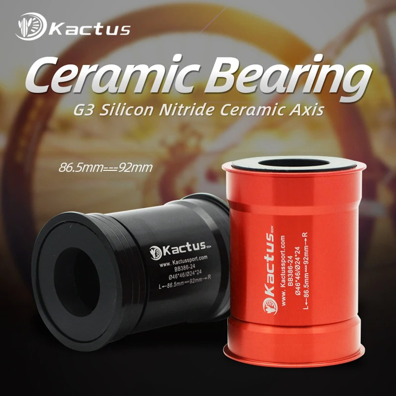不修改完成KACTUS BB386 24mm Bottom Bracket Ceramic - Press-Fit 86.5/92mm shell - fit for sram gxp