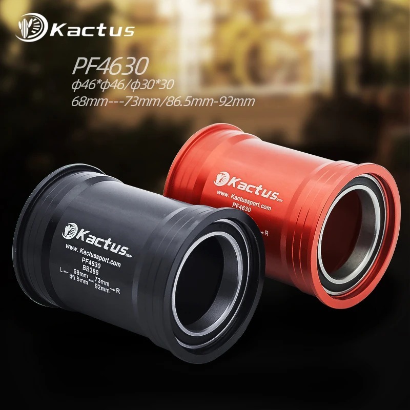 不修改完成KACTUS BB386 46mm Pressfit Bottom Bracket Ceramic - for 68-92mm shell -  for 30mm axis cranks