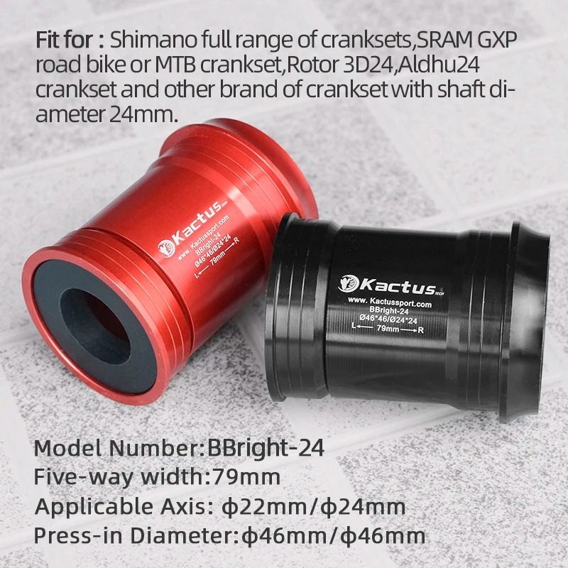 不修改完成KACTUS BB79-24 Ceramic Bottom Bracket - Press-Fit for Cervelo bbright shell - fit for shimano 24mm crank