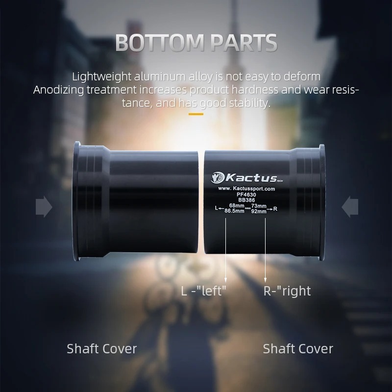 不修改完成KACTUS BB386 46mm Pressfit Bottom Bracket Ceramic - for 68-92mm shell -  for 30mm axis cranks