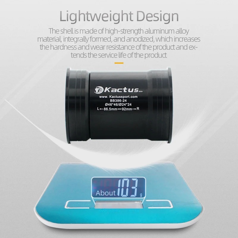 不修改完成KACTUS BB386 24mm Bottom Bracket Ceramic - Press-Fit 86.5/92mm shell - fit for sram gxp