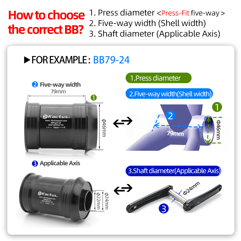 不修改完成KACTUS BB79-24 Ceramic Bottom Bracket - Press-Fit for Cervelo bbright shell - fit for shimano 24mm crank