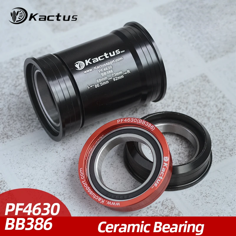 不修改完成KACTUS BB386 46mm Pressfit Bottom Bracket Ceramic - for 68-92mm shell -  for 30mm axis cranks
