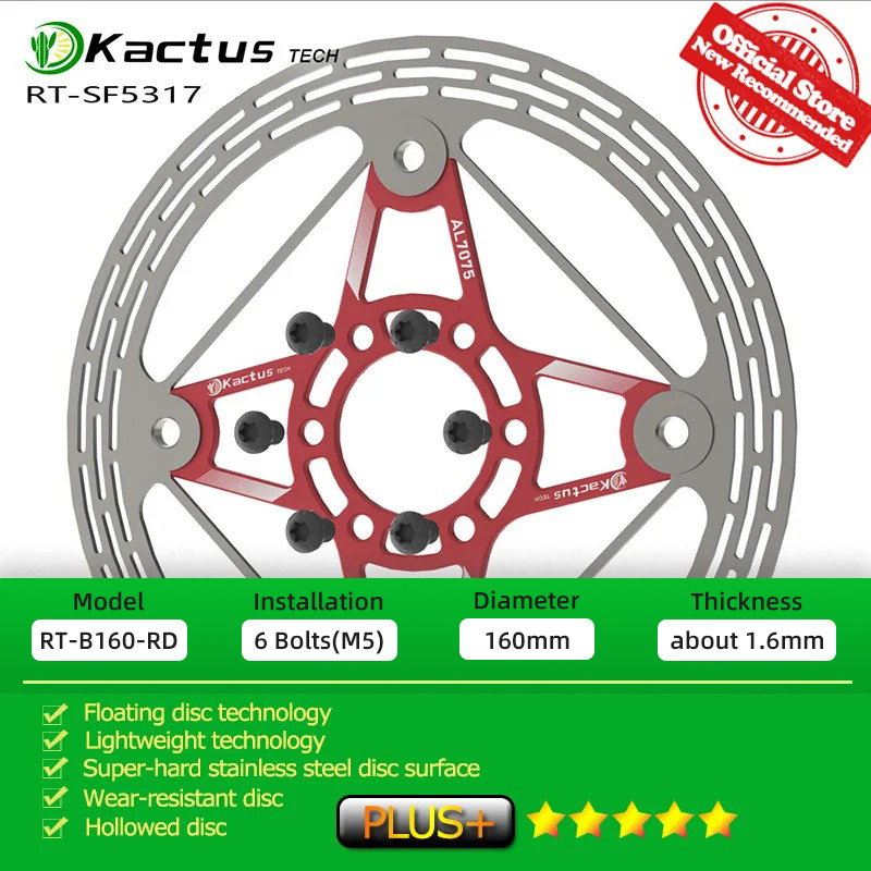 kactus bicycle brake disc Ultralight - 140/160 6 Bolts Rotor - for Road bike Wearproof Float Roto