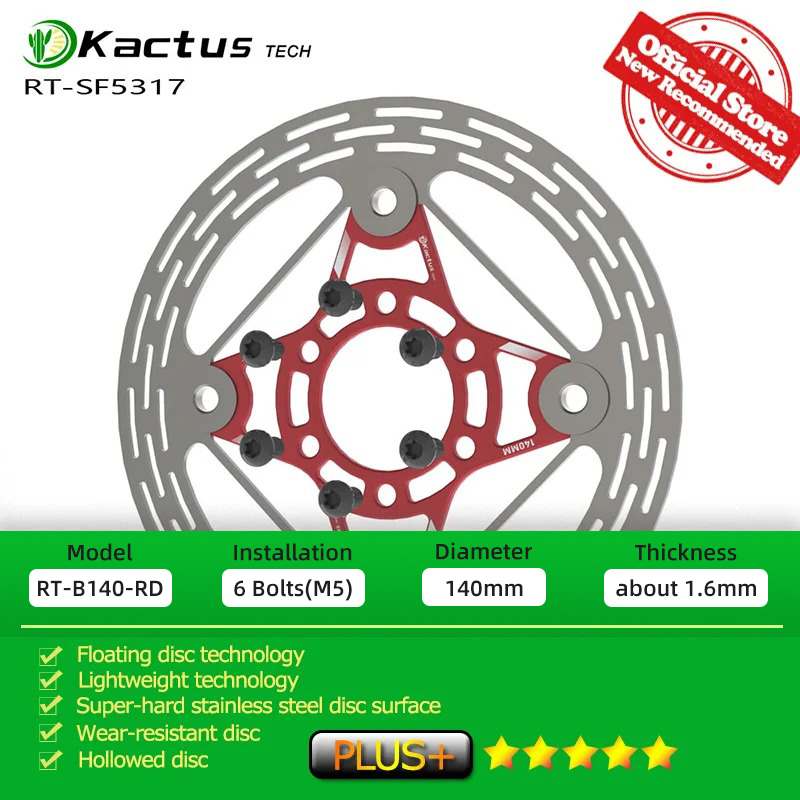 kactus bicycle brake disc Ultralight - 140/160 6 Bolts Rotor - for Road bike Wearproof Float Roto