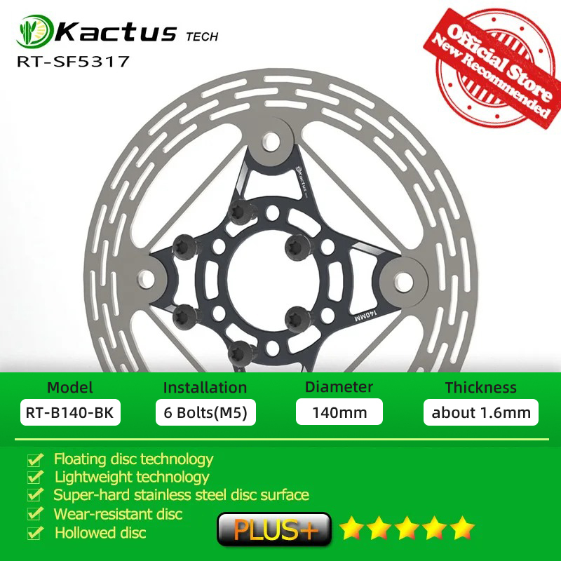 kactus bicycle brake disc Ultralight - 140/160 6 Bolts Rotor - for Road bike Wearproof Float Roto