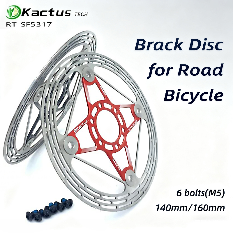 kactus 6 Bolts Rotor - 140/160 mm bicycle brake disc Ultralight - for Road bike Wearproof Float Roto