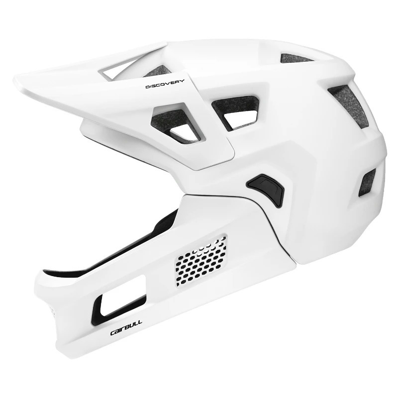 CAIRBULL Men's MTB Bike Helmet Full Face - 54-61cm Unisex - for Downhill Off-road XC - white