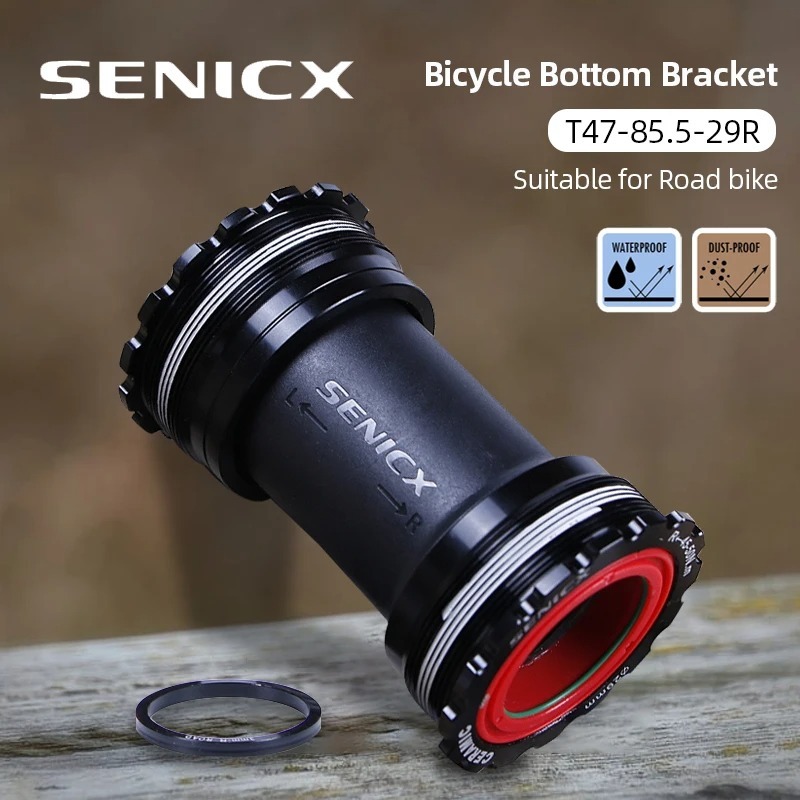 SENICX Bicycle Bottom Bracket Ceramic T47 Thread Fit for SRAM DUB 28.99 Axis Road Gravel Racing Bike Central Shaft High Quality