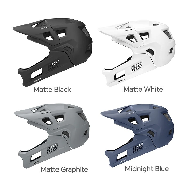 CAIRBULL Men's MTB Bike Helmet Full Face -4 colors matte white/black/Grey/Blue