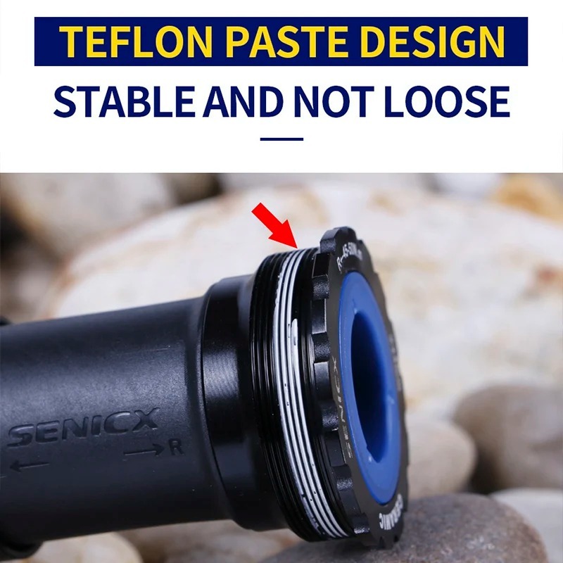 SENICX T47 Thread Bottom Bracket Ceramic - Fit for Shimano Road Gravel Bike Hollow Crank - Axis 24mm