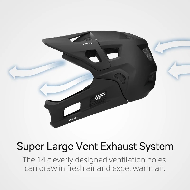 CAIRBULL Men's MTB Bike Helmet Full Face - 54-61cm Unisex - for Downhill Off-road XC