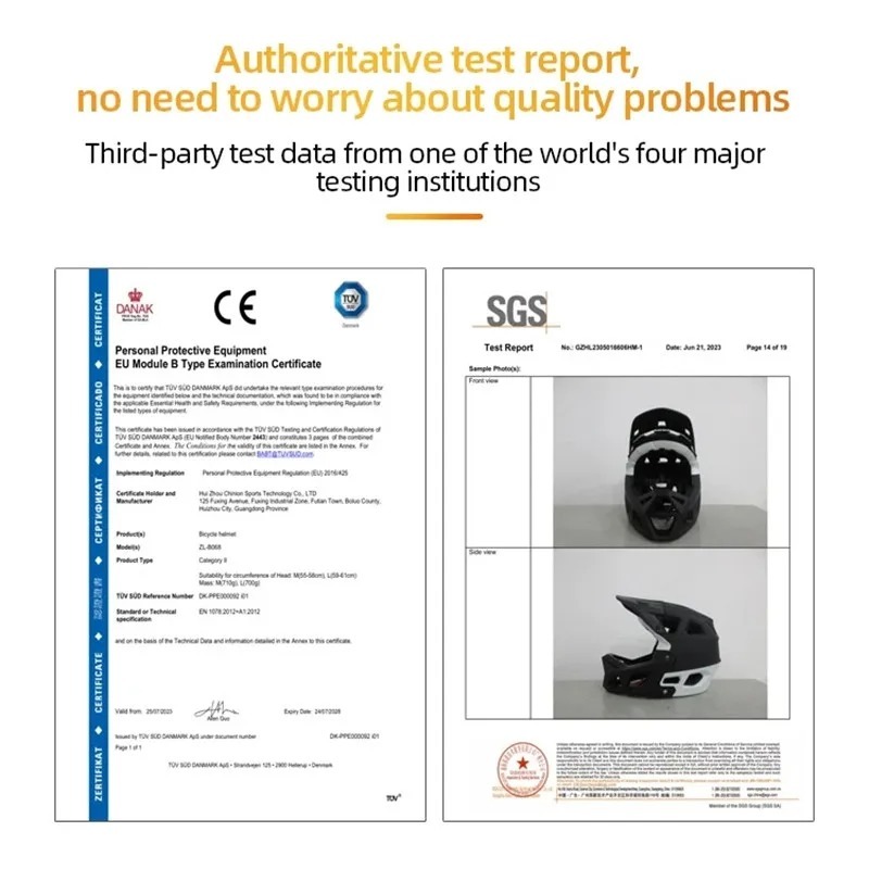 Full Face MTB Cycling Helmet - for Man Adult - DH BMX Off-Road - Ultralight CE Safety Ciclismo