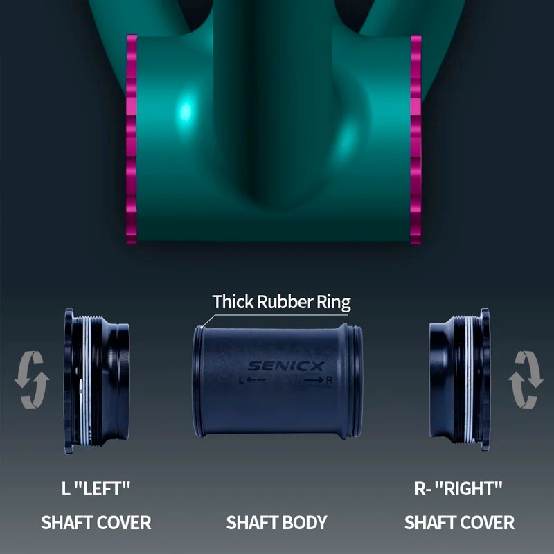 SENICX T47 Thread Bottom Bracket Ceramic - Fit for Shimano Road Gravel Bike Hollow Crank - Axis 24mm