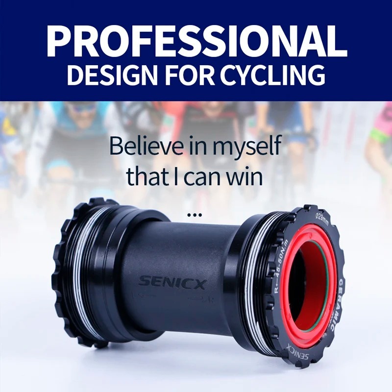 SENICX Bicycle Bottom Bracket Ceramic T47 Thread Fit for SRAM DUB 28.99 Axis Road Gravel Racing Bike Central Shaft High Quality