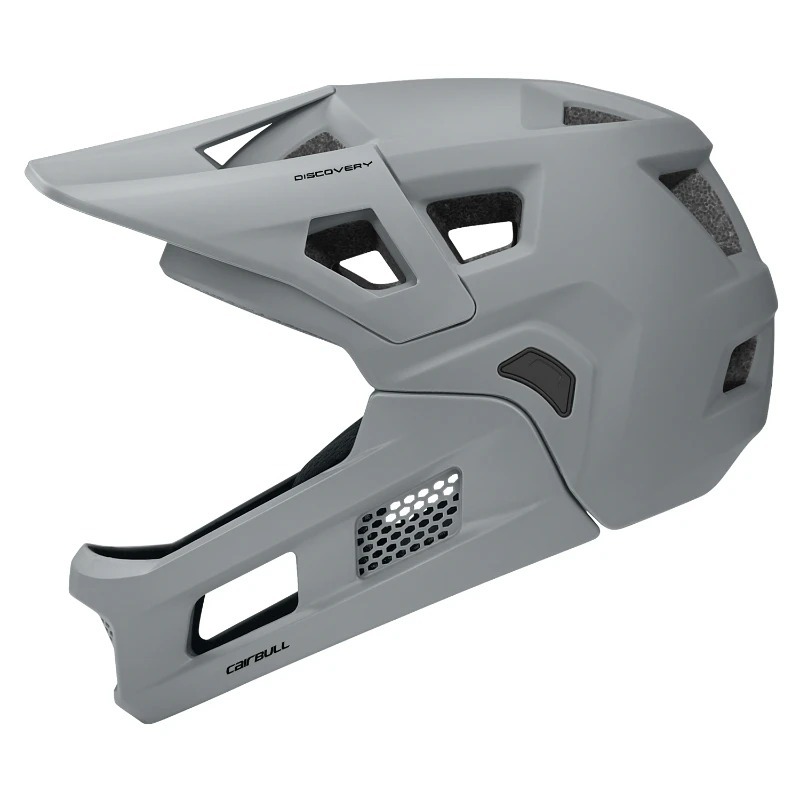 CAIRBULL Men's MTB Bike Helmet Full Face - 54-61cm Unisex - for Downhill Off-road XC - grey
