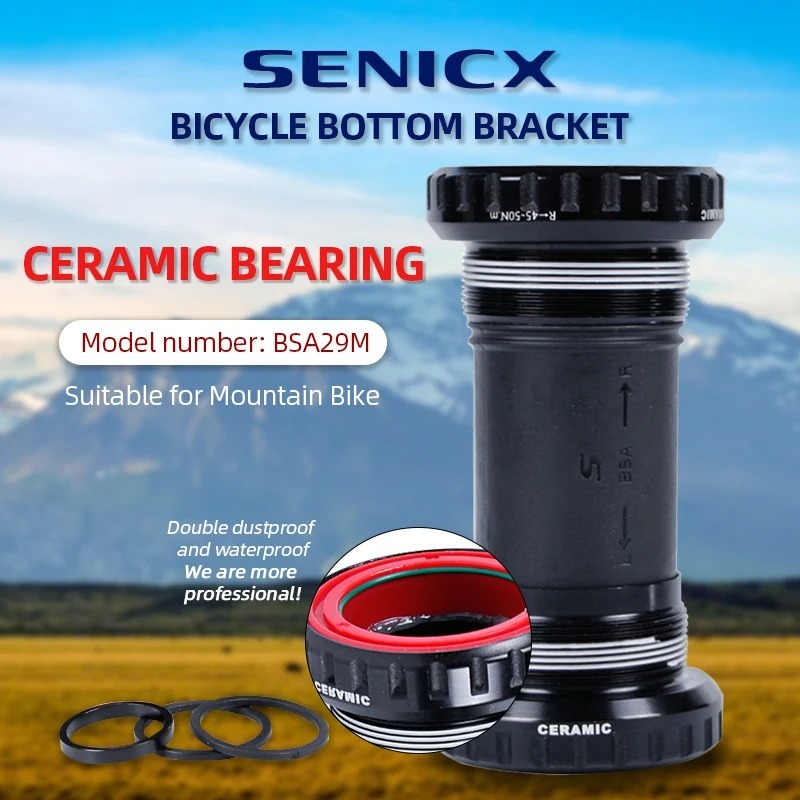 SENICX Bsa 68/73 Thread Bottom Bracket - Suitable for SRAM / DUB - Mountain Bike Ceramic BB