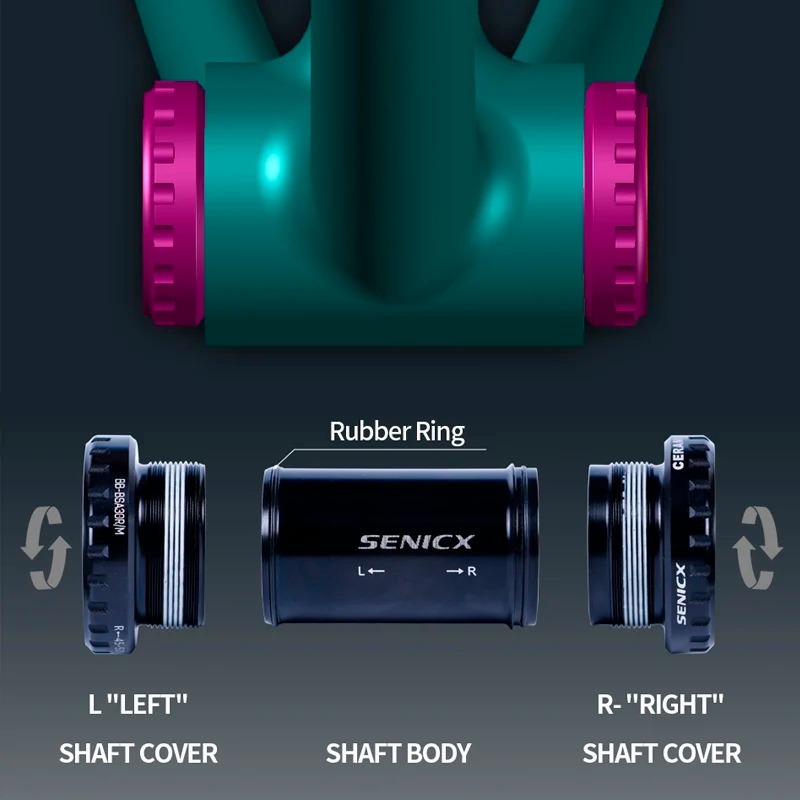 SENICX BSA30 Bottom Bracket Ceramic Bearing BB for 68mm Road Bicycle Suitable for SRAM Crankset Universal Bike Central Movement