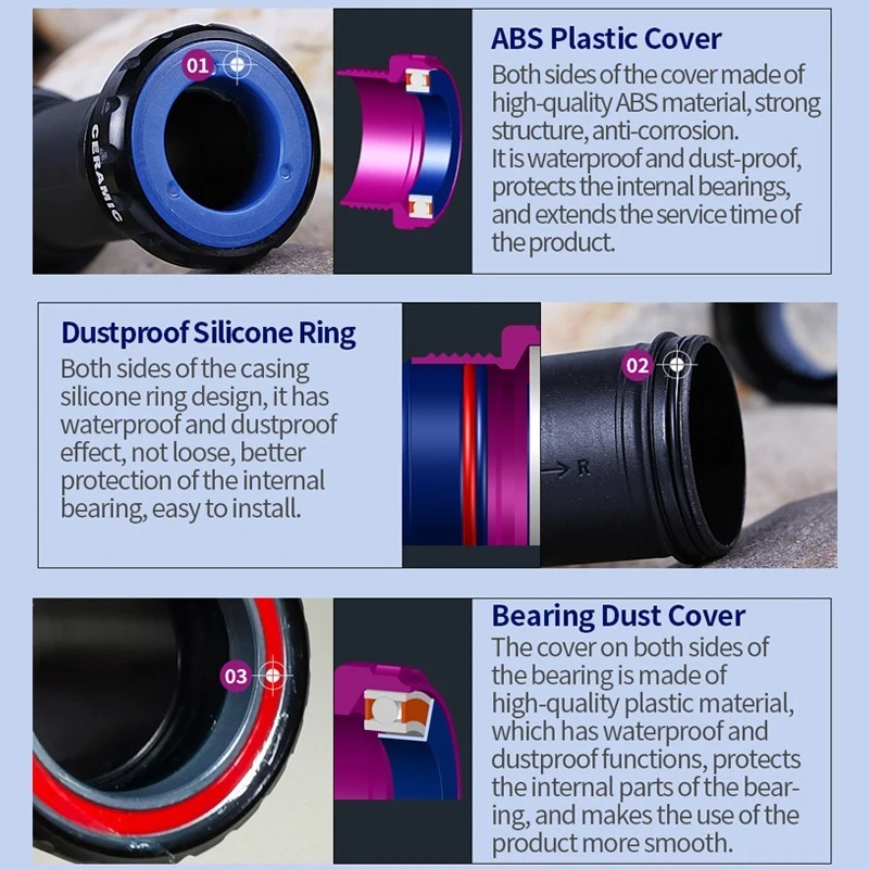 SENICX BSA Ceramic Central Movement - Fit for SRAM / DUB Road Bike Bicycle Accessories