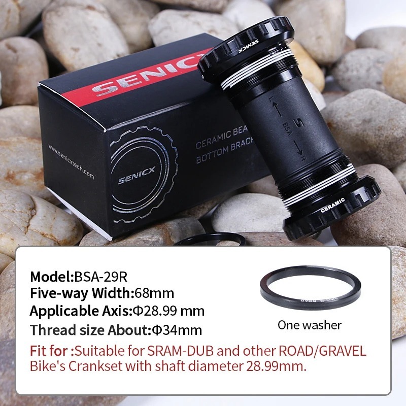 SENICX BSA Ceramic Central Movement - Fit for SRAM / DUB Road Bike Bicycle Accessories