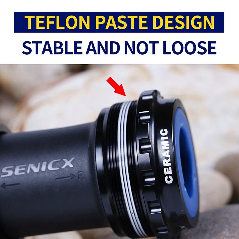 SENICX T47 68mm Ceramic Bottom Bracket - Suitable for Shimano Road Bike Crank 24mm