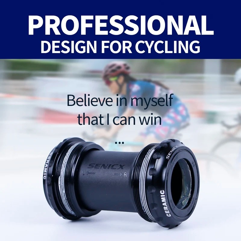 SENICX Road Bike T47 Bottom Bracket 68mm Width Bicycle Frame Ceramic Bearing Central Movement Suitable for SRAM 30mm Axis Crank