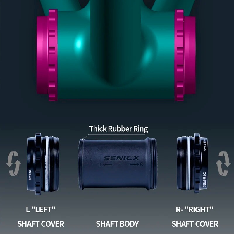 SENICX T47 68mm Ceramic Bottom Bracket - Suitable for Shimano Road Bike Crank 24mm