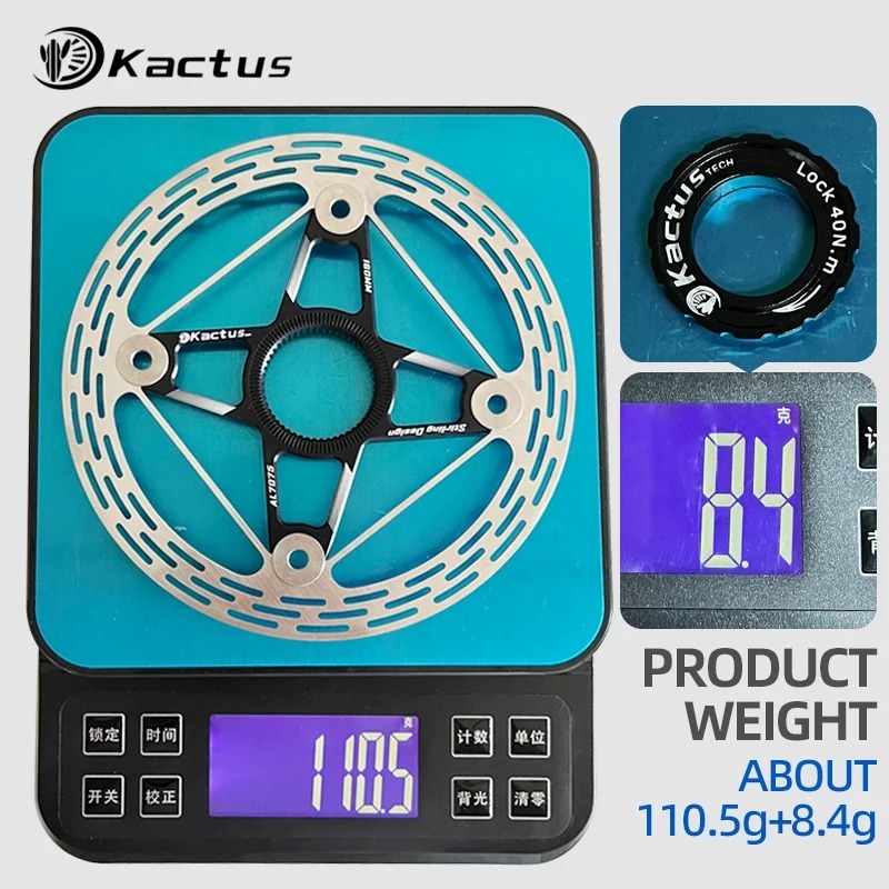 KACTUS TECH Upgrade 160mm Center Lock Bicycle Disc Brake - for Both Road/MTB Float Rotor