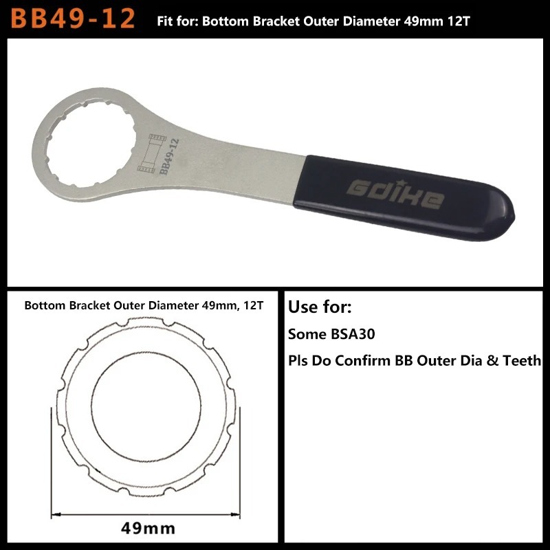 Bicycle Bottom Bracket Wrench - BB Install Bike Tools - fit for Sram BSA FSA DUB BB