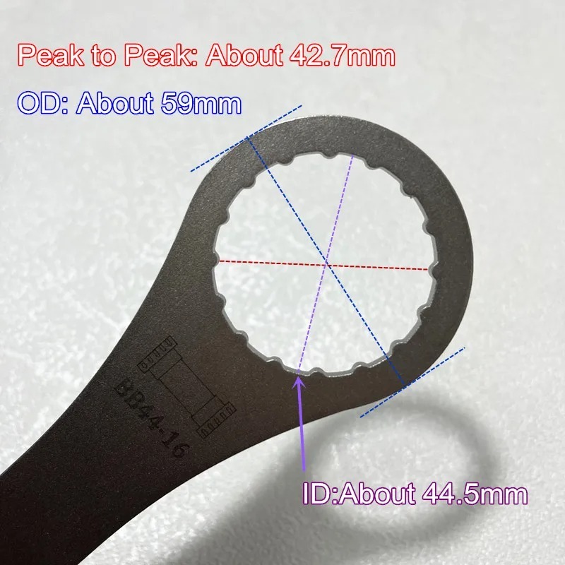 Bottom Bracket Tool 44-16 notch BB Wrench - Fit for Shimano BSA24 and KACTUS BSA24