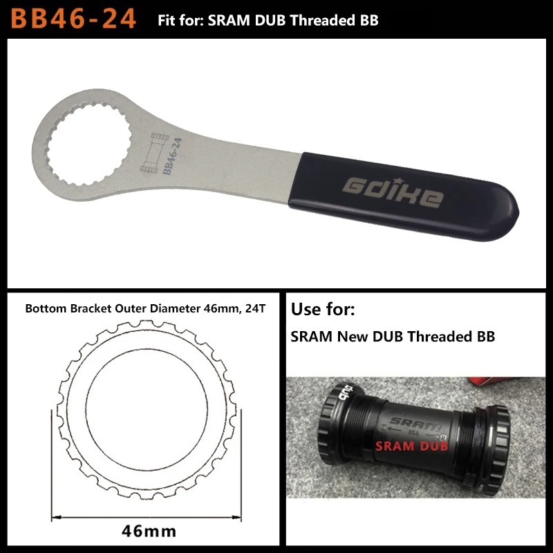Bicycle Bottom Bracket Wrench - BB Install Bike Tools - fit for Sram BSA FSA DUB BB