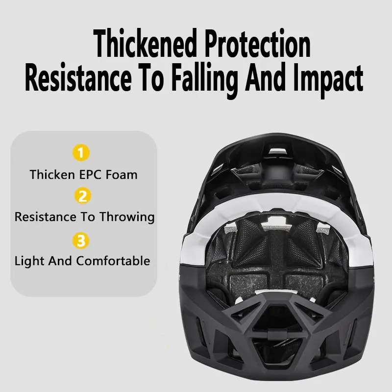 Full Face MTB Cycling Helmet - for Man Adult - DH BMX Off-Road - Ultralight CE Safety Ciclismo