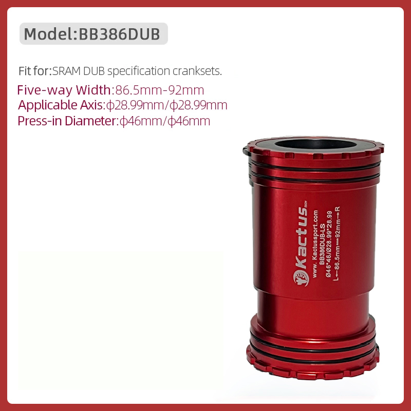 KACTUS BB386 DUB Bottom Bracket Ceramic BB MTB - Fit for SRAM DUB Crankset Bike Parts 46mm