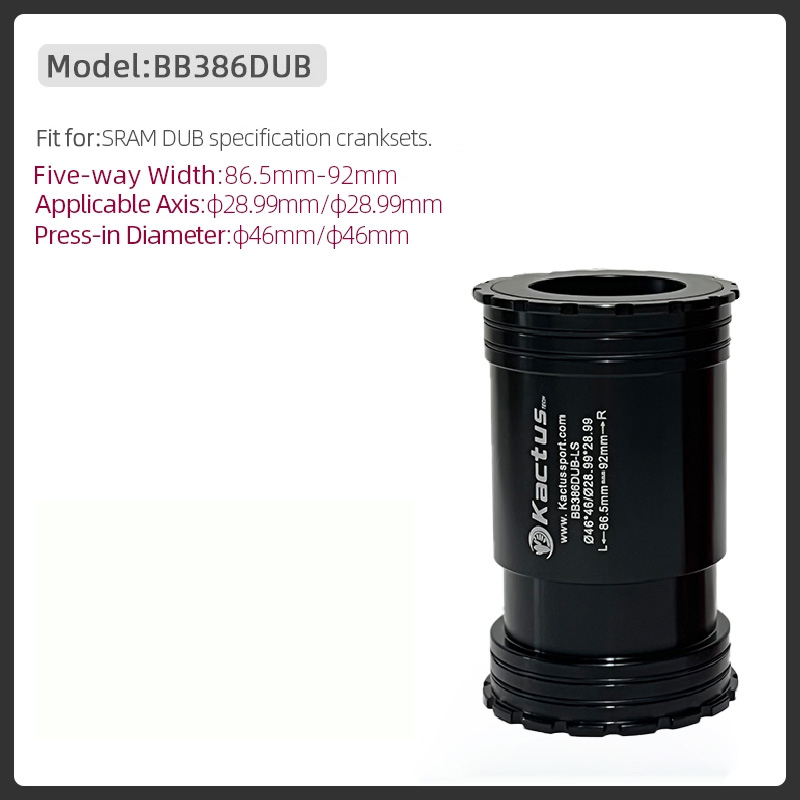 KACTUS BB386 DUB Bottom Bracket Ceramic BB MTB - Fit for SRAM DUB Crankset Bike Parts 46mm