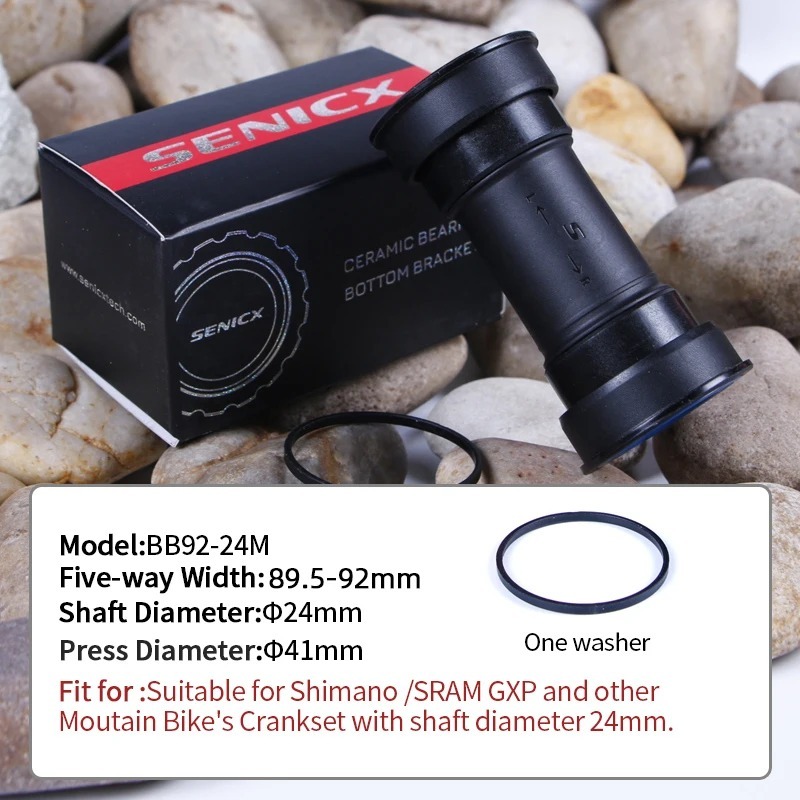 SENICX BB92 Ceramic Bottom Bracket Press Fit - Fit for Shimano / SRAM GXP Mtb Crankset