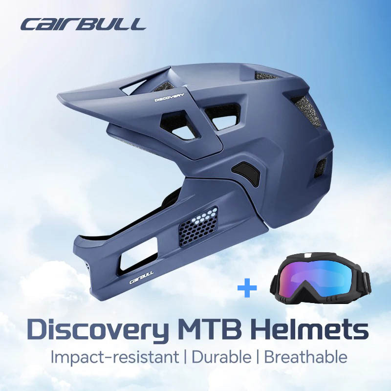 CAIRBULL Full Face Bike Helmet with visor & Detachable Chin Guard for MTB Safety