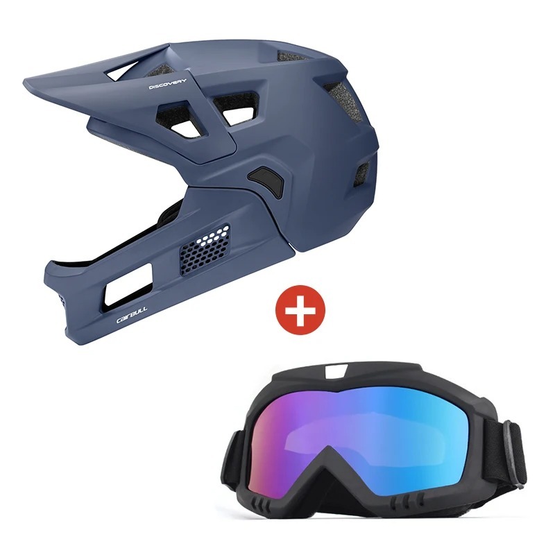 CAIRBULL Full Face Bike Helmet with visor & Detachable Chin Guard for MTB Safety