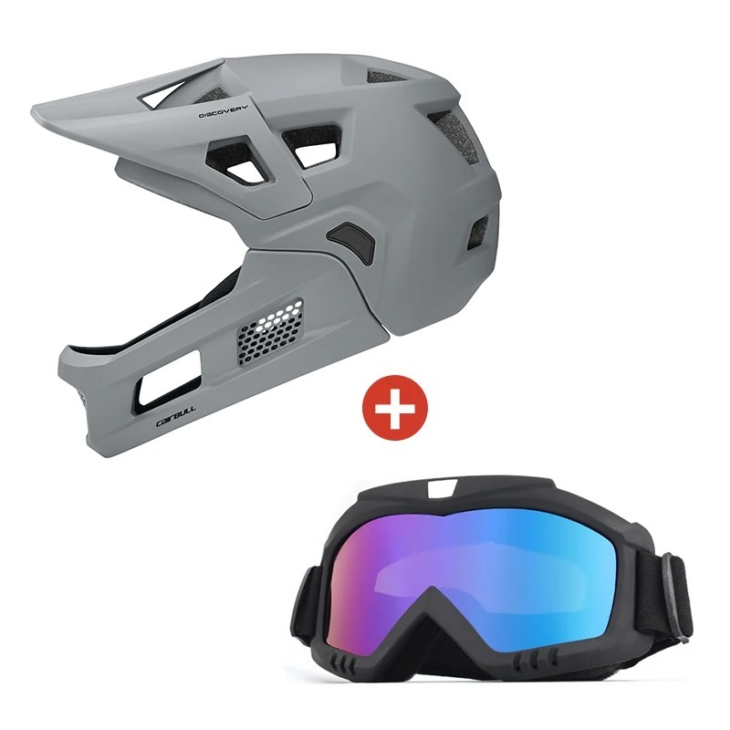 CAIRBULL Full Face Bike Helmet with visor & Detachable Chin Guard for MTB Safety
