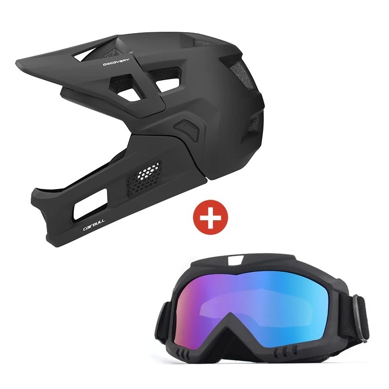 CAIRBULL Full Face Bike Helmet with visor & Detachable Chin Guard for MTB Safety