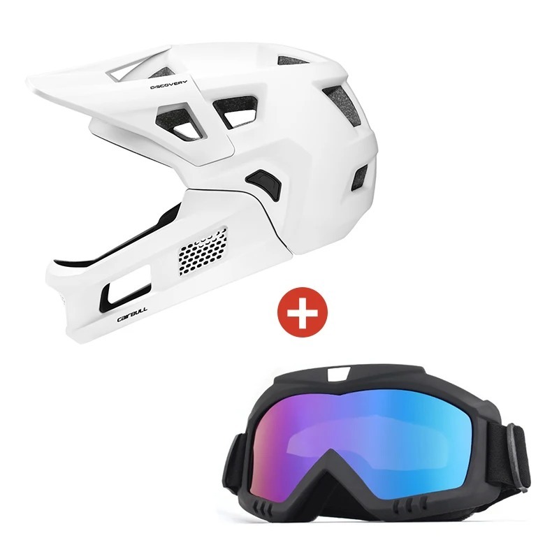 CAIRBULL Full Face Bike Helmet with visor & Detachable Chin Guard for MTB Safety